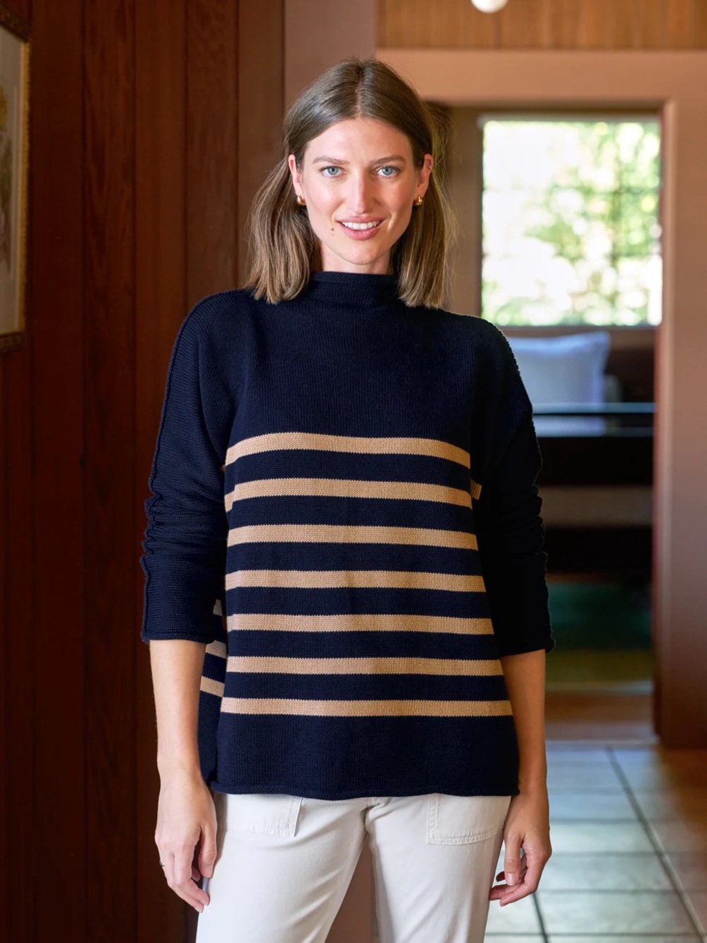Frank and Eileen MONTEREY Rolled Funnel Neck Sweater